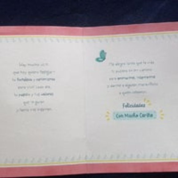 Vida Spanish mothersday card Hallmark - Picture 2 of 4